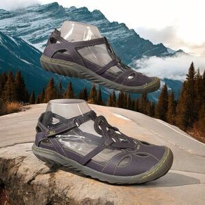 JBU by Jambu Women's Sydney Blue Vegan Leather Sandal with Memory Foam 9M